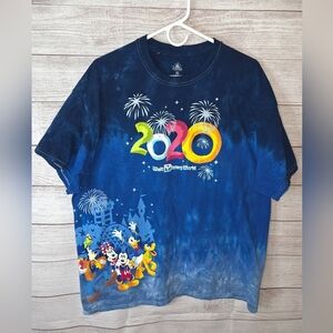 Disney World 2020 Fireworks Tie-Dye Character T-shirt Size XL